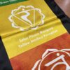 Panô dos 7 chakras especial para parede em cetim com legendas 1,80m