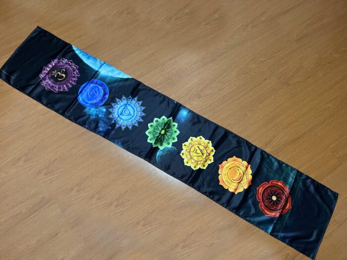 Panô dos 7 chakras especial para parede em cetim 1,80m