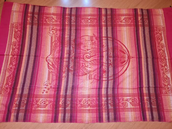 Panô indiano algodão estampa de Ganesha (215 cm x 140 cm) tons quentes