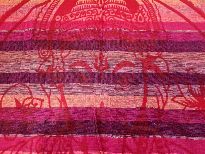 Panô indiano algodão estampa de Ganesha (215 cm x 140 cm) tons quentes