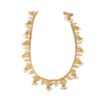Tornozeleira indiana Maharani Gold Anklet dourada com pedrarias
