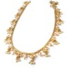 Tornozeleira indiana Maharani Gold Anklet dourada com pedrarias