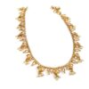 Tornozeleira indiana Maharani Gold Anklet dourada com pedrarias
