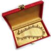 tornozeleira indiana dourada de luxo com caixa luxuosa (porta joias) de Ganesha