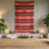 Panô indiano algodão estampa de Ganesha (215 cm x 140 cm) tons quentes