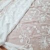 Dupatta branca bordada floral com renda Zara