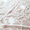 Dupatta branca bordada floral com renda Meera