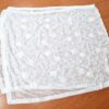 Dupatta branca bordada floral com renda Meera