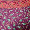 Panô indiano de algodão estampa de mandala uva, coral e verde 2,40m