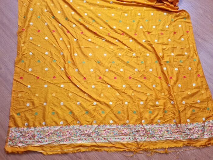 Saree Banarasi Art Silk de seda Imperial Girassol