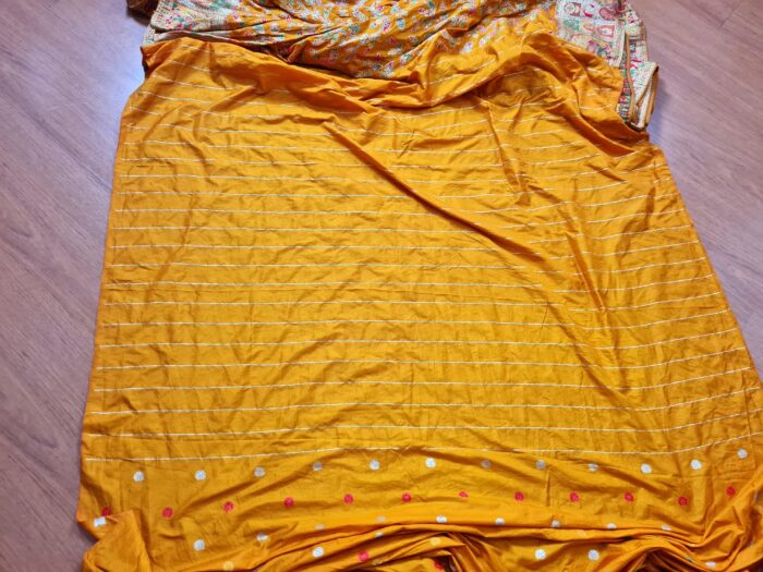 Saree Banarasi Art Silk de seda Imperial Girassol