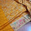 Saree Banarasi Art Silk de seda Imperial Girassol