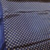 Saree indiano de tecido misto viscose e seda marinho e dourado