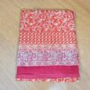 Sari indiano com estampa de arabescos Tie Dye laranja e vermelho