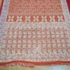 Sari indiano com estampa de arabescos Tie Dye laranja e vermelho