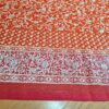 Sari indiano com estampa de arabescos Tie Dye laranja e vermelho