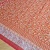 Sari indiano com estampa de arabescos Tie Dye laranja e vermelho
