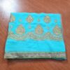 Saree verde água com dourado para festas modelo Nilaya