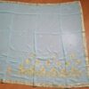 Saree indiano de crepe de seda verde água com dourado modelo Nilaya
