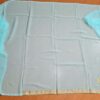 Saree indiano de crepe de seda verde água com dourado modelo Nilaya