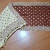 Echarpe indiana algodão com viscose dupla face de arabescos marrom e creme