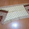 Echarpe indiana algodão com viscose dupla face de arabescos marrom e creme