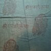 Chadar indiano (manto de oração) de Ganesha e mantras verde pinheiro