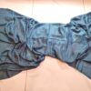 Chadar indiano (manto de oração) de Ganesha e mantras azul queimado