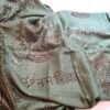 Chadar indiano (manto de oração) de Shiva Nataraja verde militar
