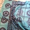 Chadar indiano (manto de oração) com 4 deuses hindus azul