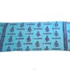 Chadar indiano (manto de oração) com Ganesha e simbologias azul