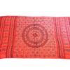 Chadar indiano (manto de oração) de elefantes e mandala rosa coral