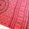 Chadar indiano (manto de oração) de elefantes e mandala rosa coral