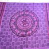Chadar indiano (manto de oração) de elefantes e mandala roxo