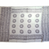 Chadar indiano (manto de oração) de OM e mantras branco com azul
