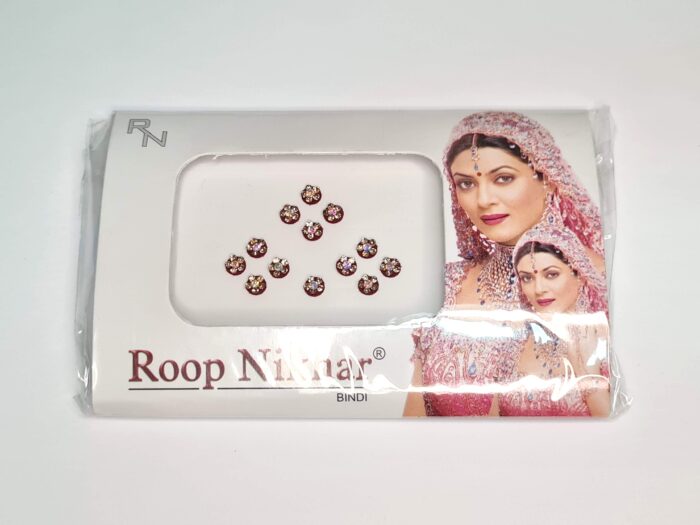 Bindi indiano Roop Nikhar adesivo para colar entre as sombrancelhas vermelho 13