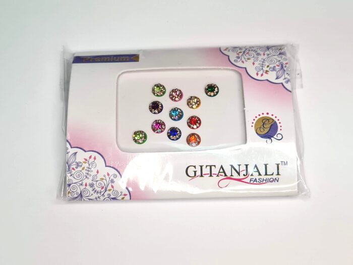 Bindi indiano Gitanjali adesivo para colar entre as sombrancelhas coloridos 11