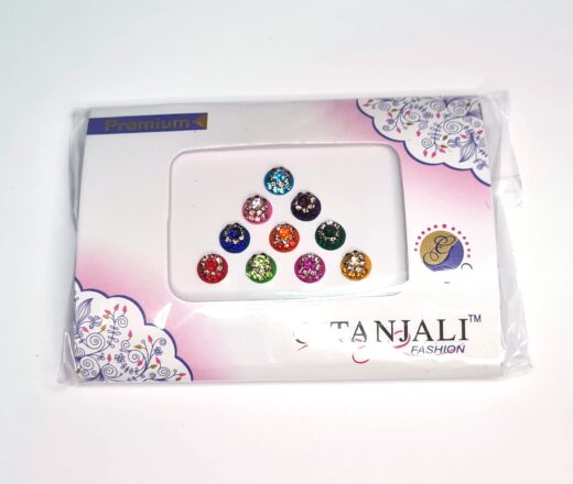Bindi indiano Gitanjali adesivo para colar entre as sombrancelhas coloridos 10
