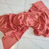 Chadar indiano (manto de oração) de Ganesha e mantras rosa queimado