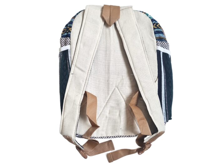Mochila 100% Hemp fibra natural design Boho colorido de OM