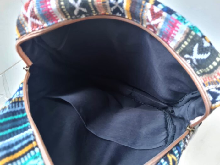 Mochila 100% Hemp fibra natural design Boho colorido de OM