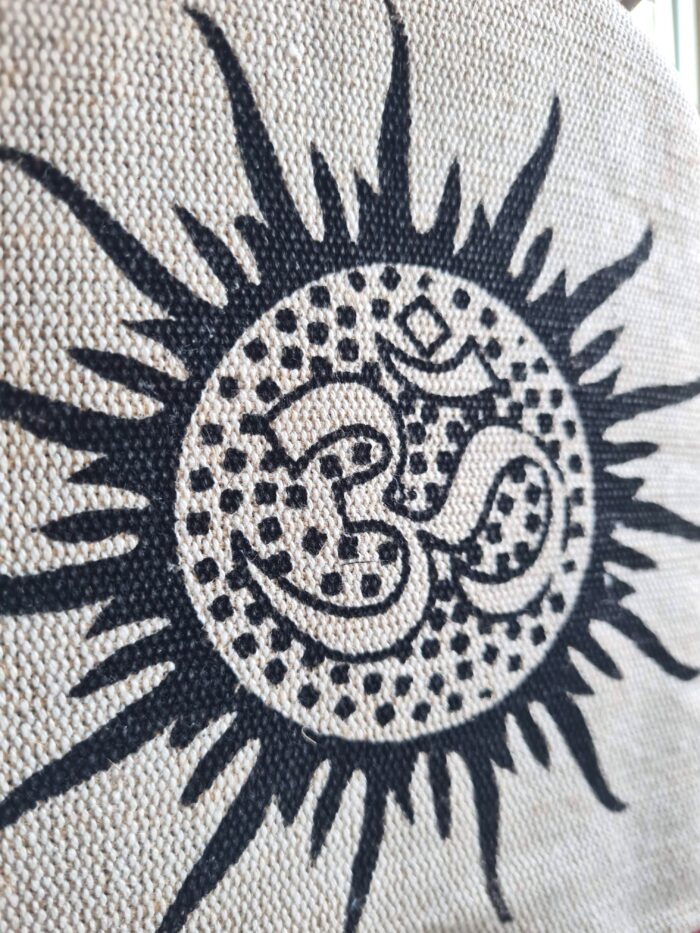 Mochila 100% Hemp fibra natural design Boho colorido de OM