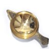 Lamparina indiana Diya de metal dourado design minimalista com 1 bico