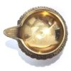 Lamparina indiana Diya de metal dourado design taça com pé