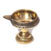 Lamparina indiana Diya de metal dourado design taça com pé