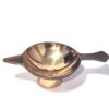 Lamparina indiana Diya de metal dourado design minimalista com 1 bico