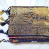 Saree Banarasi Art Silk de seda modelo Indigo Gold Meenakari Imperial