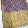 Saree Banarasi Art Silk de seda modelo Indigo Gold Meenakari Imperial