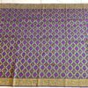 Saree índigo Baranasi de seda, dourado, rosa, luxuoso para festas indianas