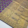 Saree Banarasi Art Silk de seda modelo Indigo Gold Meenakari Imperial
